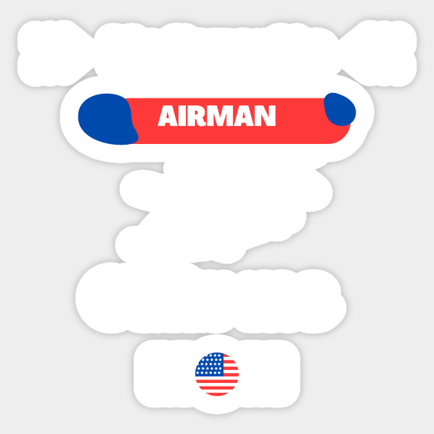 My Favorite AIRMAN Calls Me MOM Sticker by Tee Shop